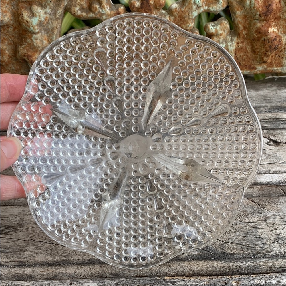 Vintage Hazel Atlas Teardrop Glass Hobnail Bowl - Picture 2 of 9